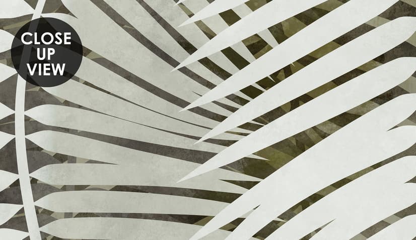 Neutral Tropical Palm Leaf Wallpaper Mural
