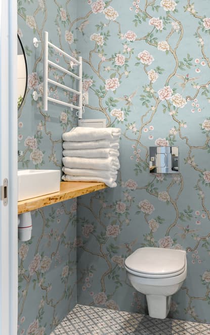 Soft Chinoiserie Peony Tree Blossom Art Wallpaper Mural