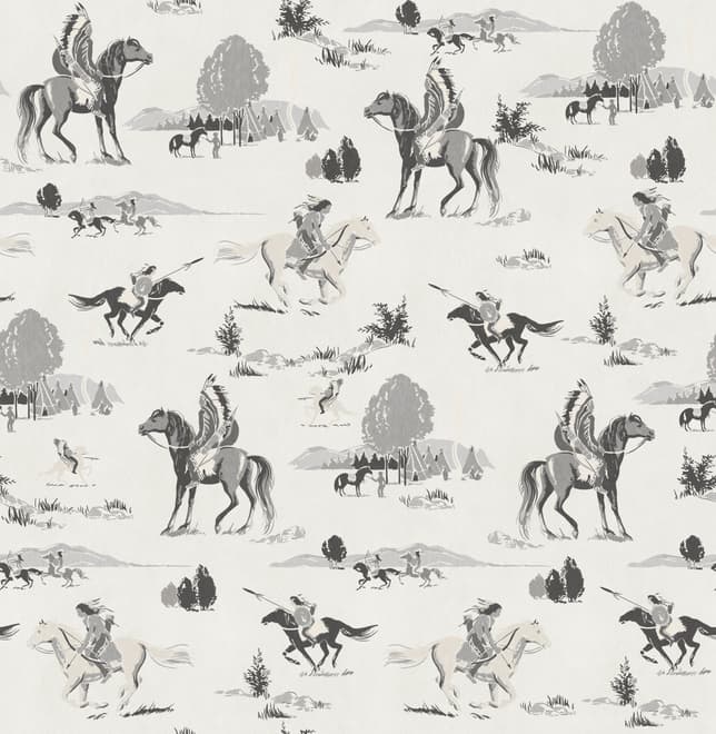 Retro Western Cowboys Wallpaper Mural