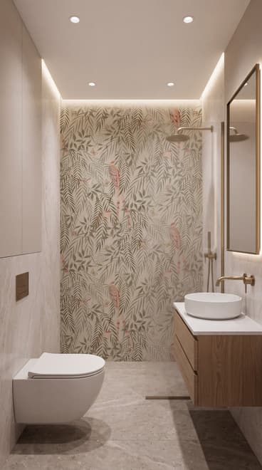 Watercolor Tropical Bird Garden Wallpaper Mural