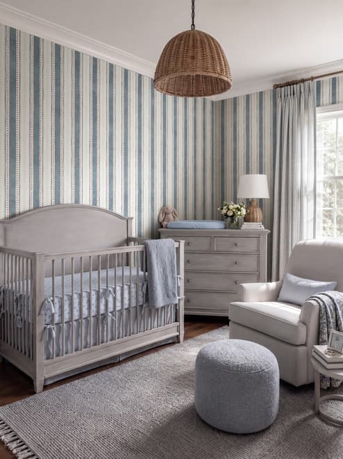Playful Nursery Stripe Lines Wallpaper Mural