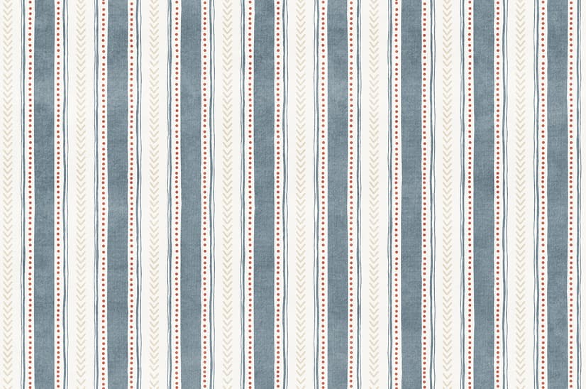 Playful Nursery Stripe Lines Wallpaper Mural