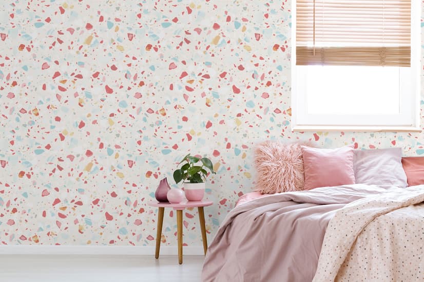 Fototapete mit buntem Terrazzo-Muster