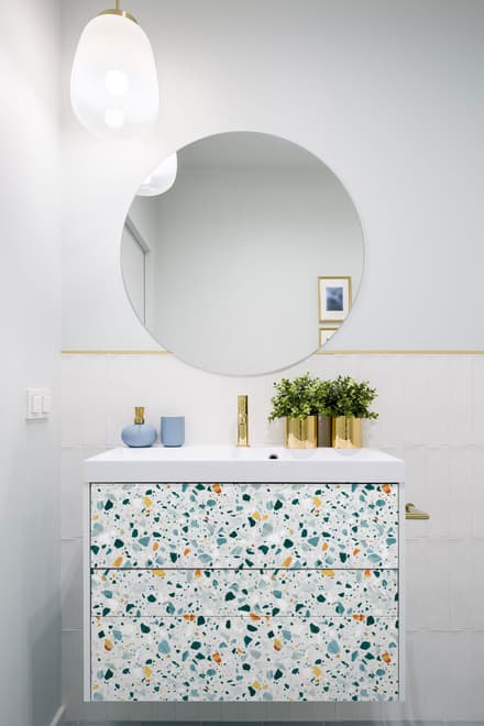 Fototapete mit buntem Terrazzo-Muster