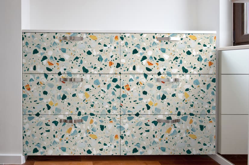 Fototapete mit buntem Terrazzo-Muster