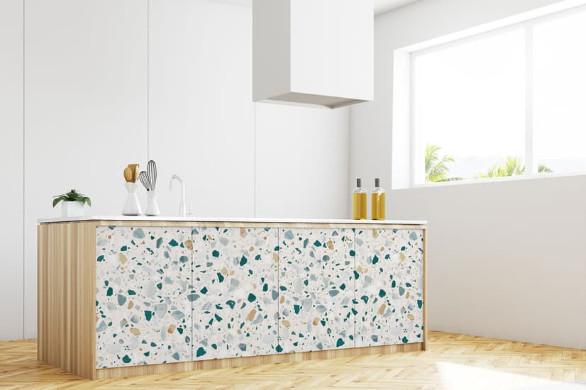 Fototapete mit buntem Terrazzo-Muster