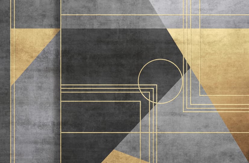 Colorful Geometric Grunge Art Wallpaper Mural