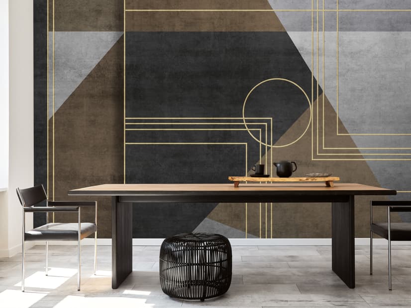 Colorful Geometric Grunge Art Wallpaper Mural