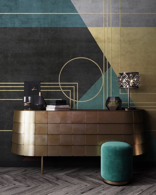 Colorful Geometric Grunge Art Wallpaper Mural