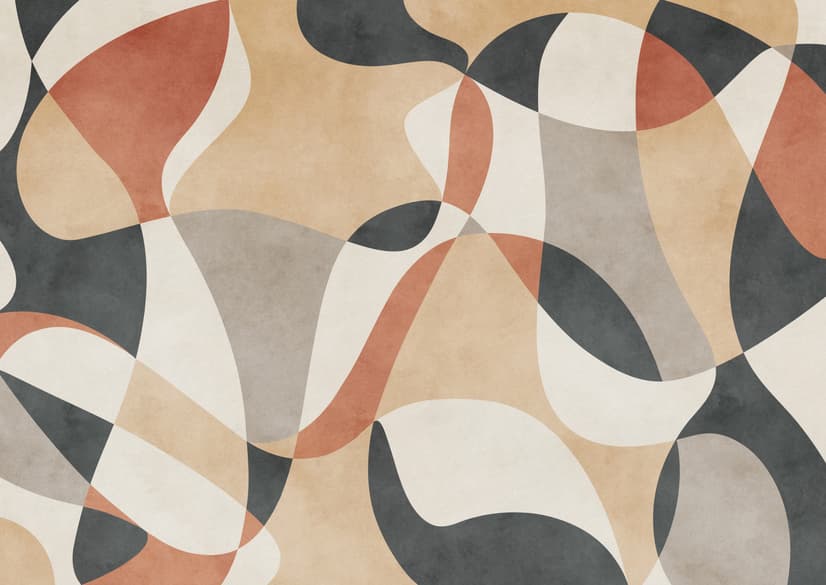 Boho Geometric Abstract Art Wallpaper Mural