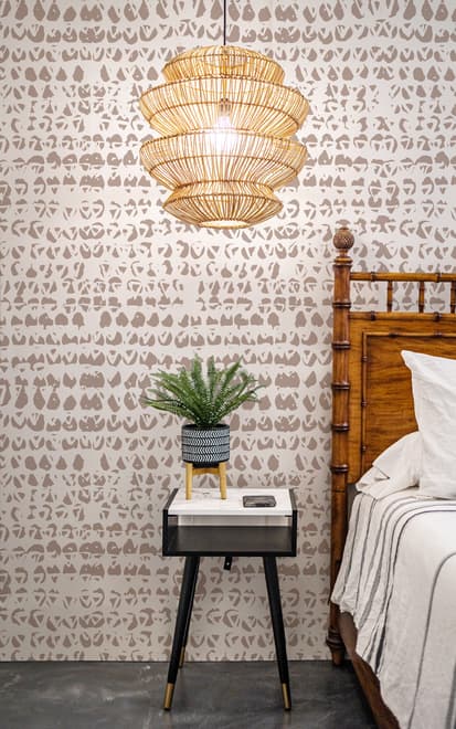 Bohemian Abstract Shibori Art Wallpaper Mural