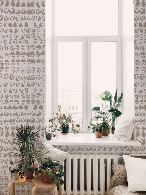 Bohemian Abstract Shibori Art Wallpaper Mural