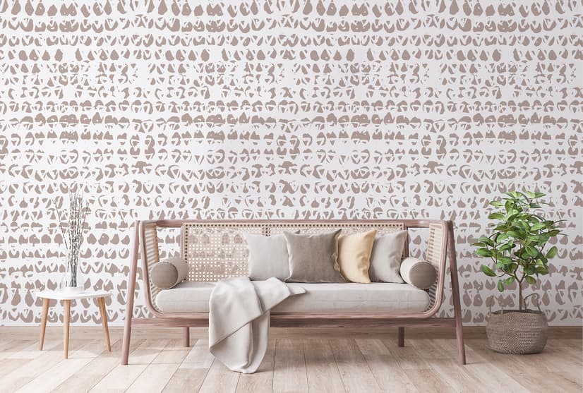Bohemian Abstract Shibori Art Wallpaper Mural