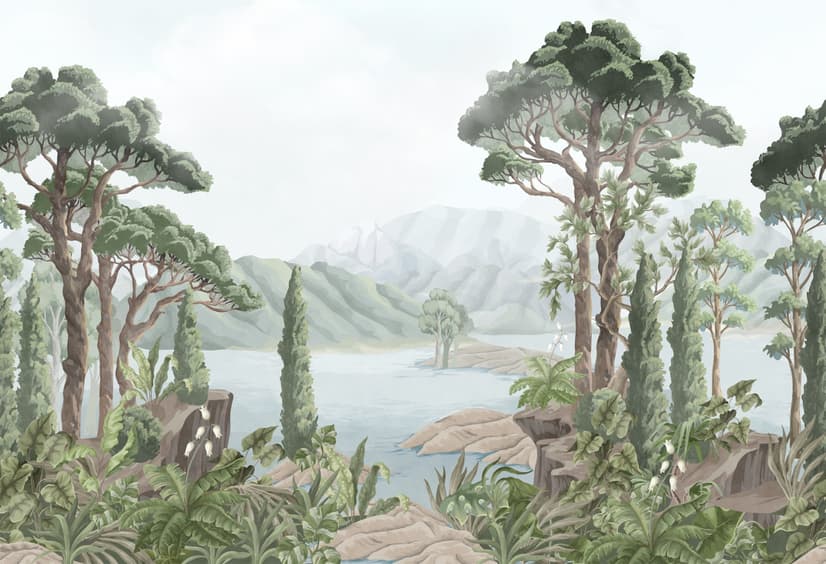 Rainforest Nature Tree Landscape Wallpaper Mural