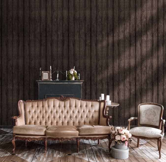 Fototapete mit Vintage-Holzoptik-Paneelen