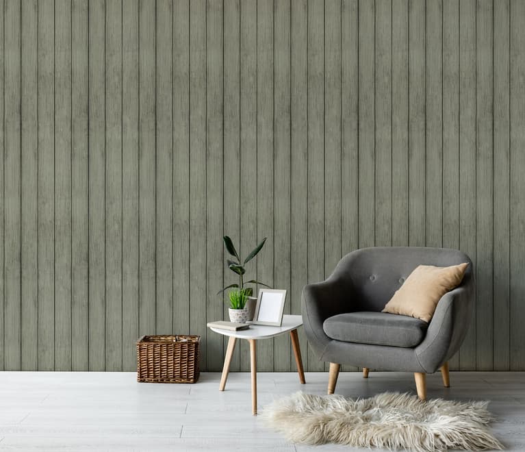 Vintage Wood Look Panel Wallpaper