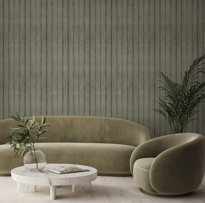 Vintage Wood Look Panel Wallpaper