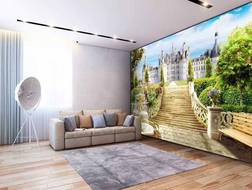The Palace and Castle Garden Landscape Wallpaper Mural