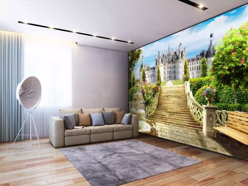 The Palace and Castle Garden Landscape Wallpaper Mural