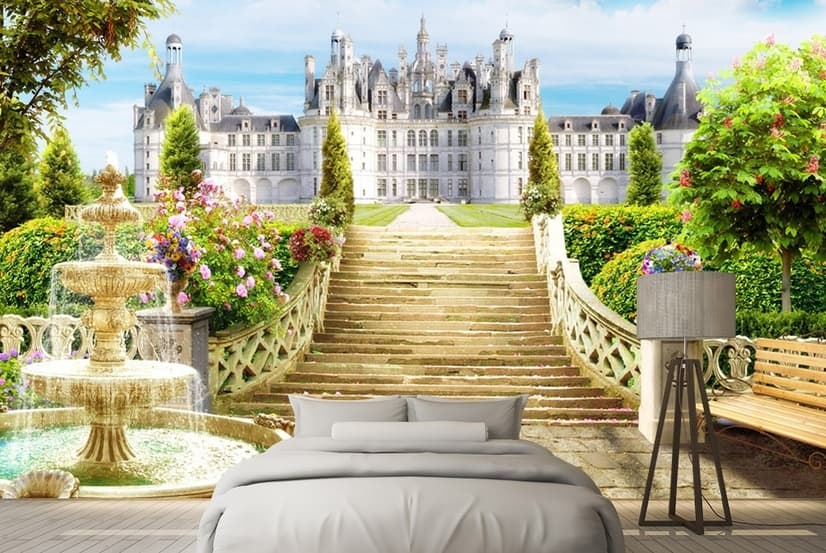 The Palace and Castle Garden Landscape Wallpaper Mural