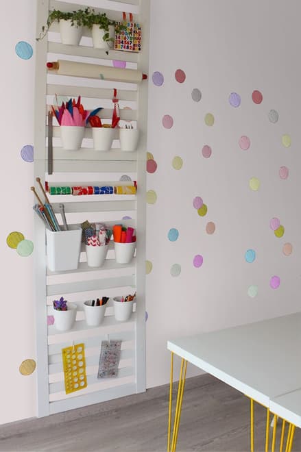 Stickers muraux petits pois colorés