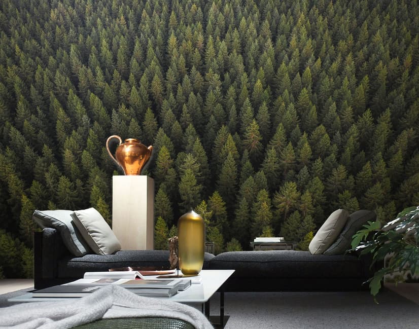 Pine Forest Landscape Wallpaper Mural