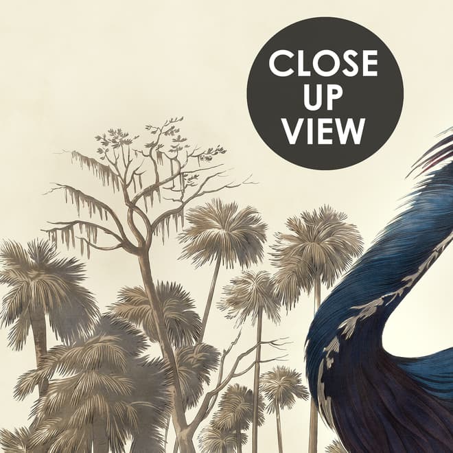 Tropical Landscape Blue Heron Wallpaper Mural