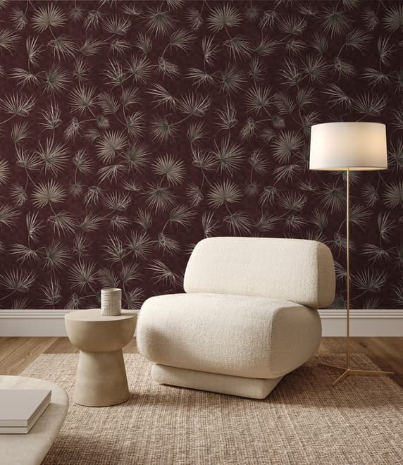 Tropical Palm Leaf and Birds Wallpaper Mural