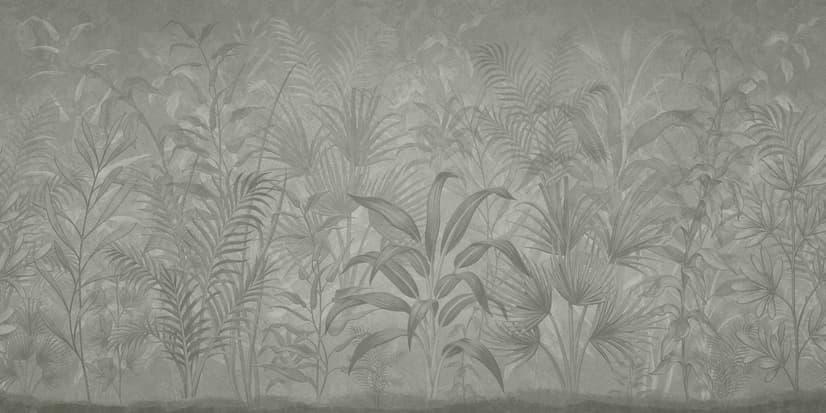 Monochrome Tropische Botanische Fototapete