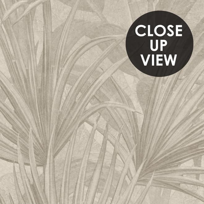 Monochrome Tropical Botanical Wallpaper Mural