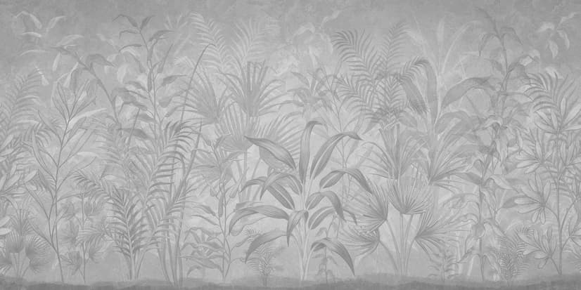 Monochrome Tropische Botanische Fototapete