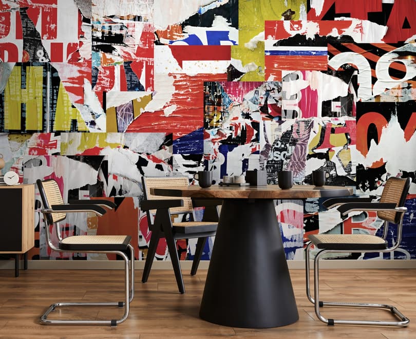 Street Collage Art Wallpaper Mural