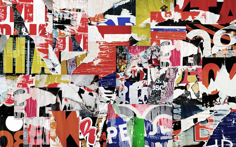 Street Collage Art Wallpaper Mural
