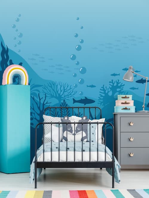 Kids Underwaters and Fish Wallpaper Mural