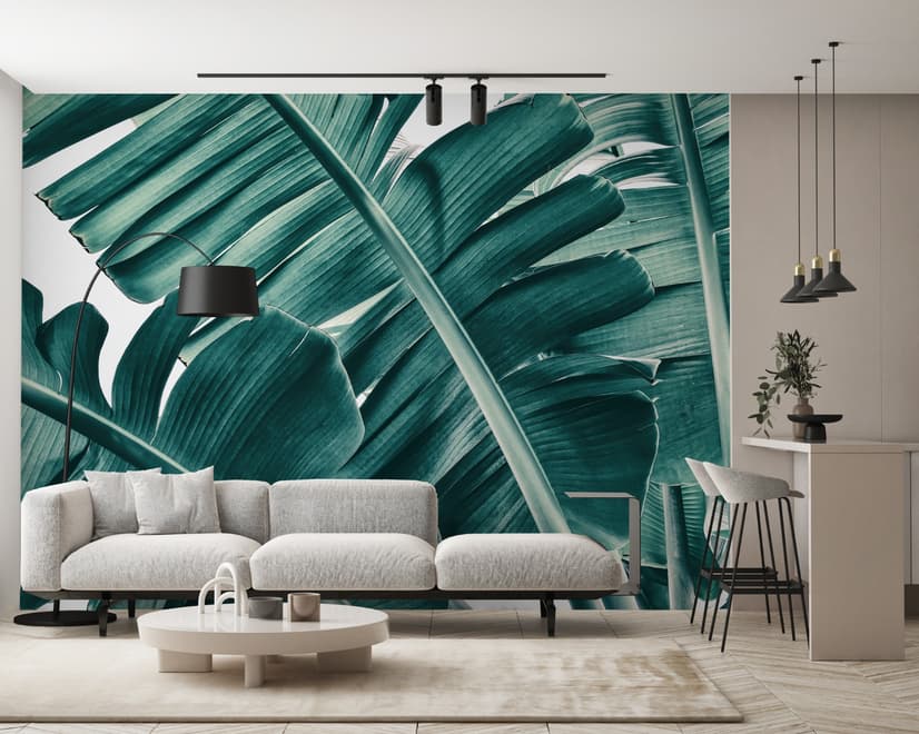 Tropical Palm Leaves Wallpaper Mural