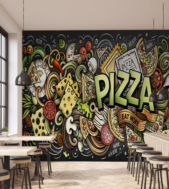 Pizza Food Wallpaper Mural 