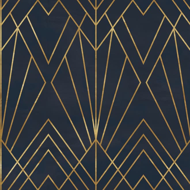 Luxury Geometric Lines  Art Deco Wallpaper Mural