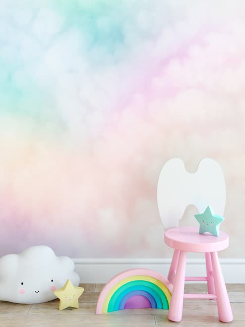 Fototapete Bunte Wolken im Kinderhimmel