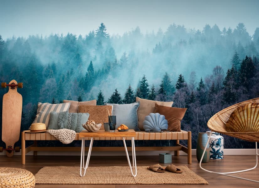 Misty Forest View Wallpaper Mural