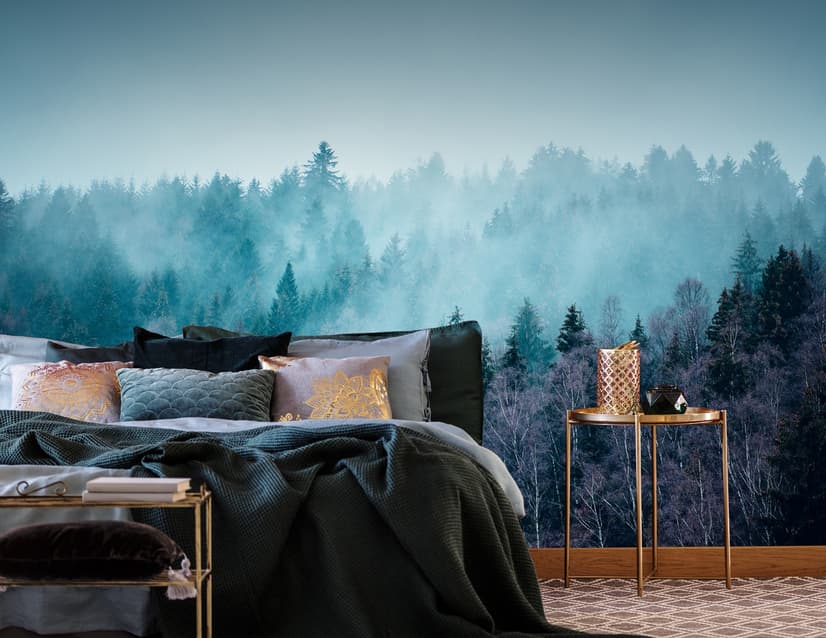 Misty Forest View Wallpaper Mural