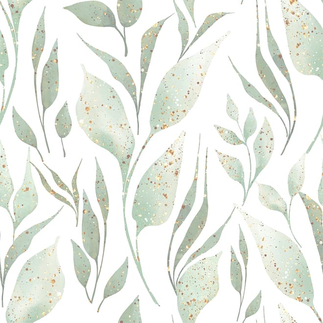 Sparkle Leaf Wallpaper Mural