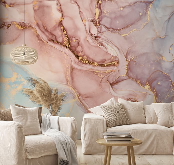 Soft Marble Abstract Art Wallpaper Mural