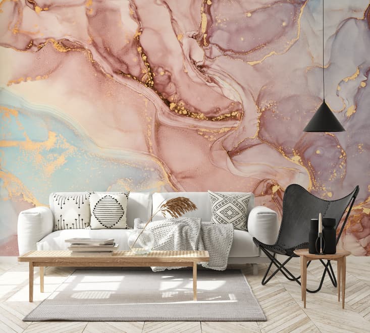 Soft Marble Abstract Art Wallpaper Mural