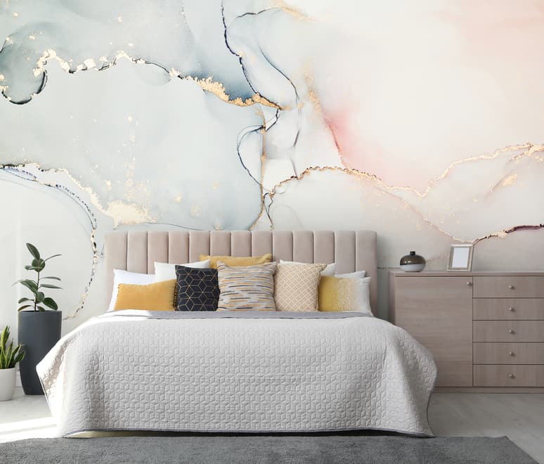Soft Neutral Abstract Marble Art Wallpaper Mural