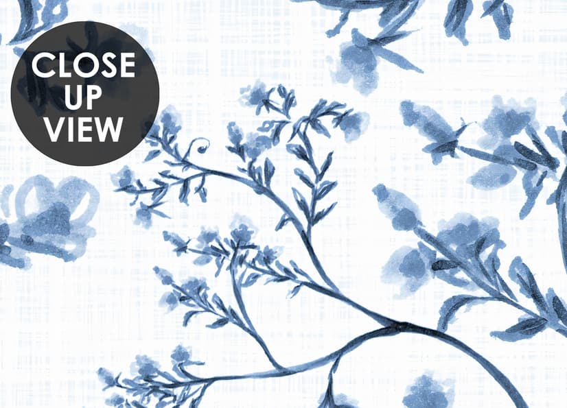 Monochrome Botanical Plants Chinoiserie Wallpaper Mural