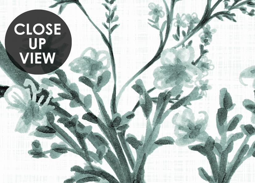 Monochrome Botanical Plants Chinoiserie Wallpaper Mural