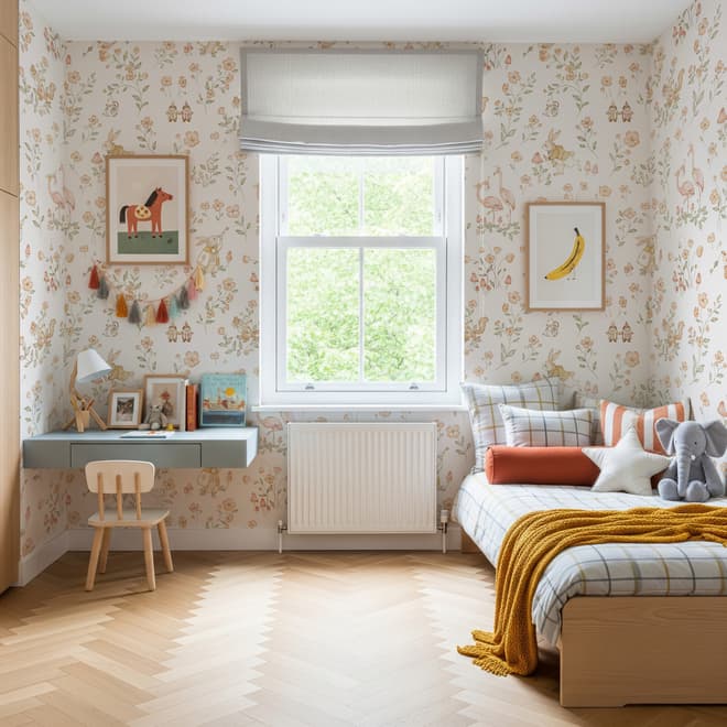 Kids Storybook Garden Animals Wallpaper Mural