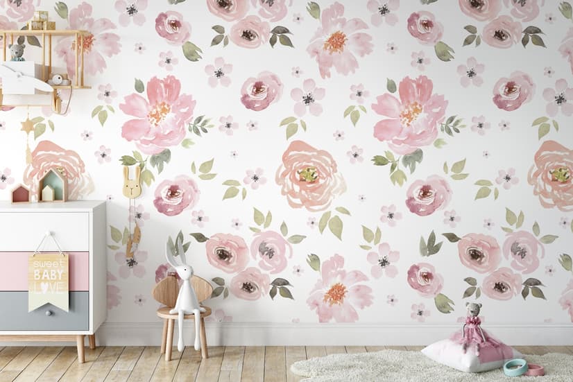 Nursery Watercolor Nursery Wallpaper Mural