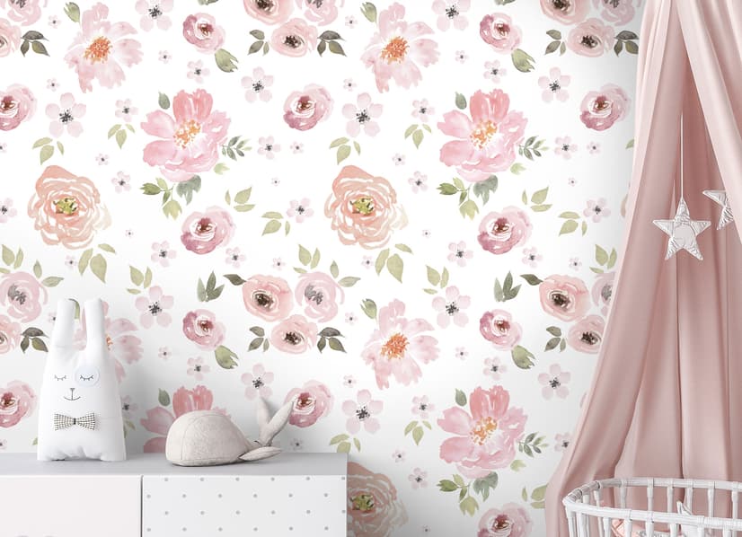Nursery Watercolor Nursery Wallpaper Mural