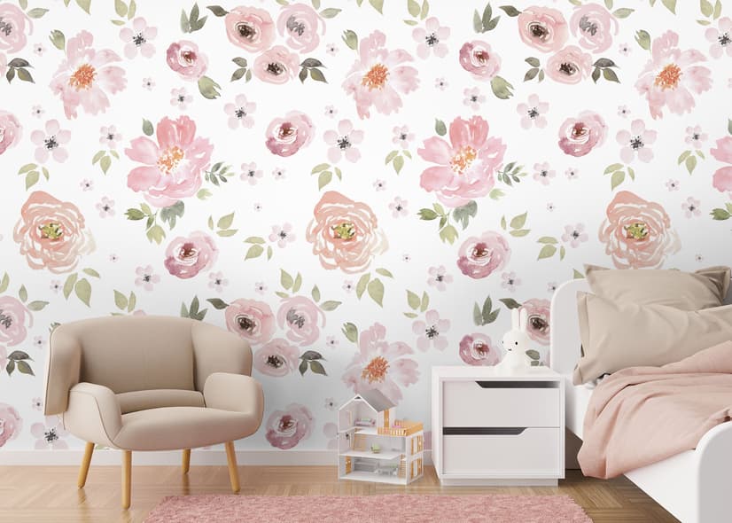 Nursery Watercolor Nursery Wallpaper Mural